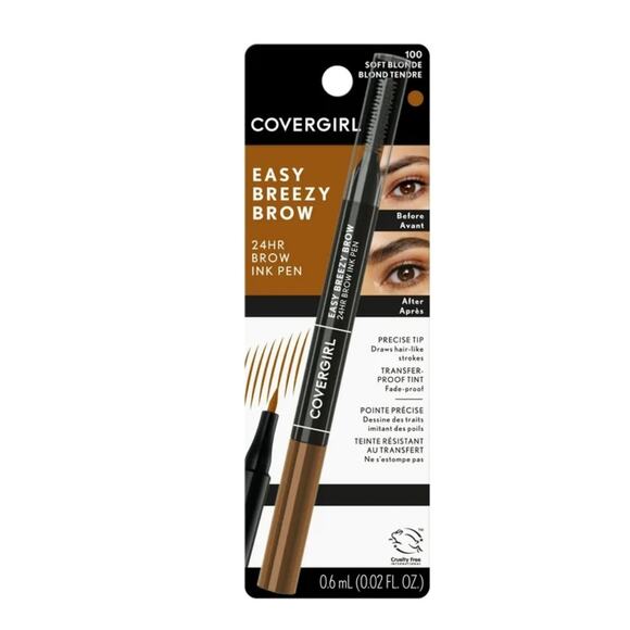 NEW Covergirl Easy Breezy Brow INK PEN Soft Blonde Eyebrow Pencil Smudge Proof - Picture 5 of 11